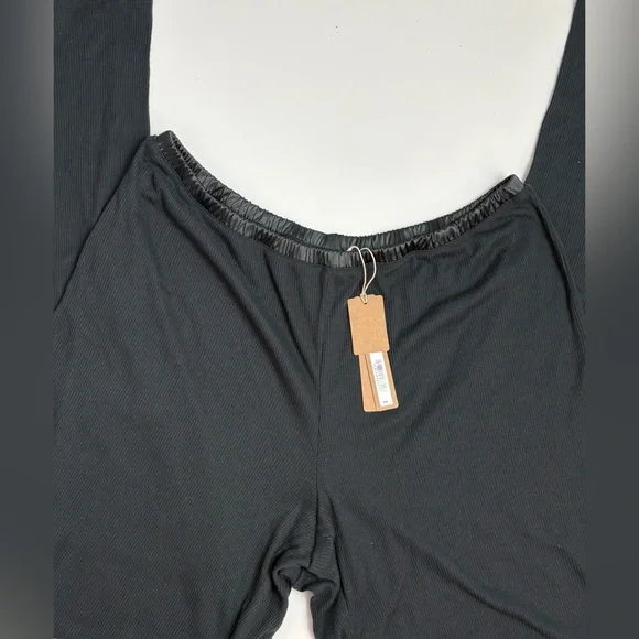 SKIMS Sheer Cotton Lace Sleep Pant | Soot | Size S 🖤 - Picture 5 of 8